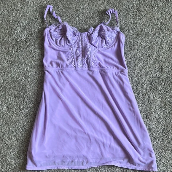 urban outfitters purple corset dress
